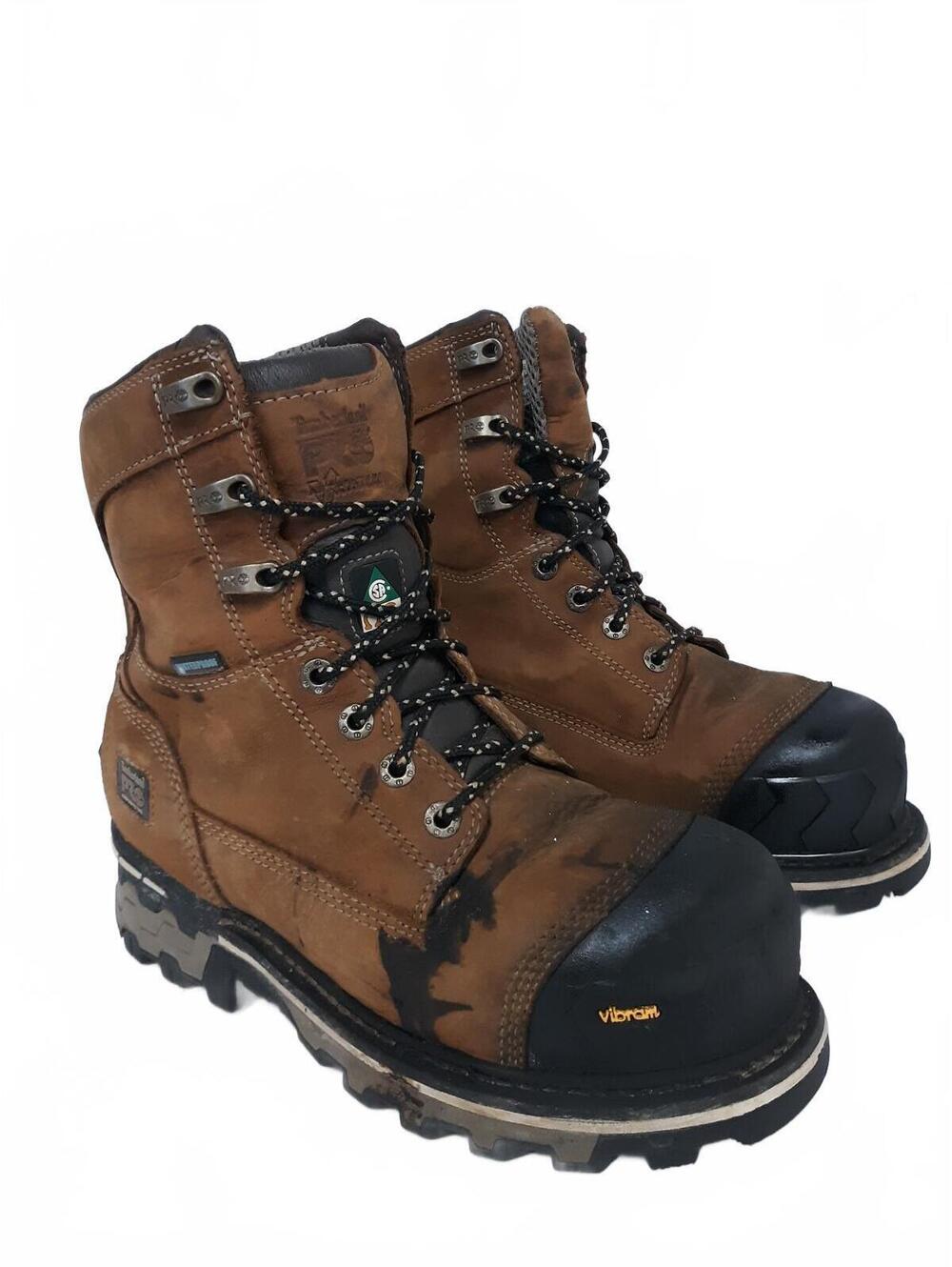 Timberland PRO Boondock Womens 8" Work Boots Size 7W Wide Composite Toe A5V1U
